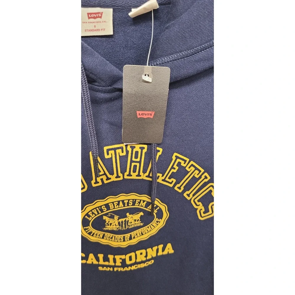 Levis Athletics California San Francisco Hoodie Mens‎ Small Navy Blue NWT